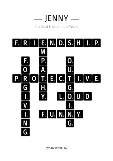 Custom best friend poster for your best friend.