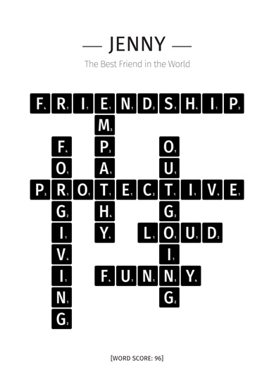 Custom best friend poster